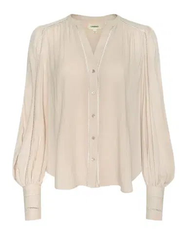 L'AGENCE Kiera Ladder-Trim Blouse | Thumbnail 1 L'AGENCE Kiera Ladder-Trim Blouse | Thumbnail 1