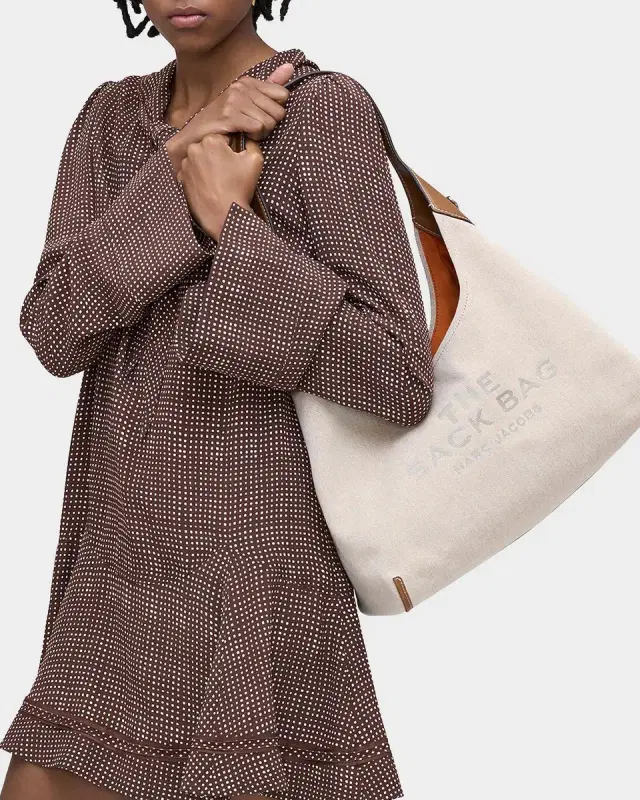 The Belted Canvas & Leather Sack Bag