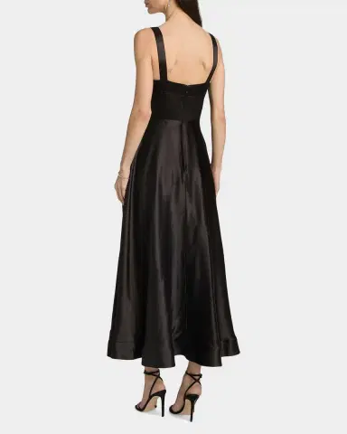 As It May Satin Embroidered Floral Cocktail Dress | Thumbnail 3 As It May Satin Embroidered Floral Cocktail Dress | Thumbnail 3