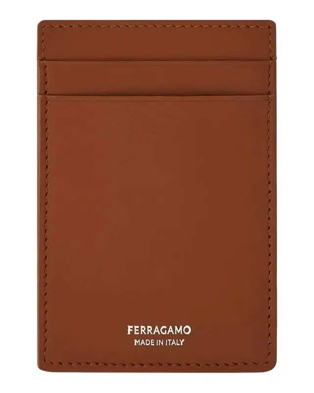 Ferragamo Florence Leather Card Case & Money Clip