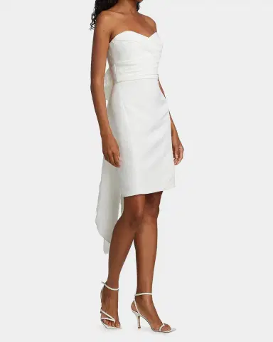 Amsale Strapless Silk Faille Bow Dress | Thumbnail 6 Amsale Strapless Silk Faille Bow Dress | Thumbnail 6