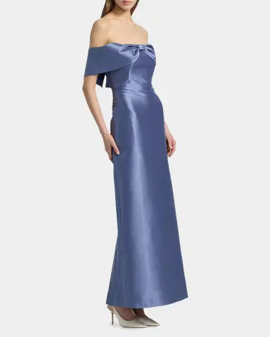 SACHIN & BABI Michelle Bow Satin Gown | Thumbnail 7 SACHIN & BABI Michelle Bow Satin Gown | Thumbnail 7