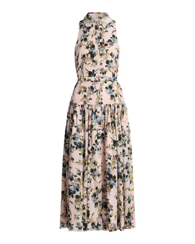 Trailing Iris Sarai Floral A-Line Midi-Shirtdress