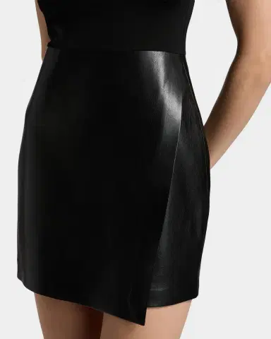 Alice + Olivia Sabine Mixed-Media Short-Sleeve Minidress | Thumbnail 5 Alice + Olivia Sabine Mixed-Media Short-Sleeve Minidress | Thumbnail 5