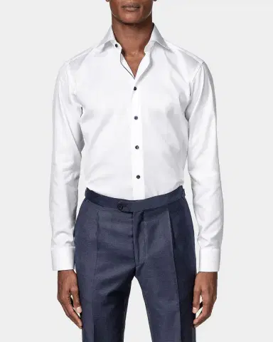 Eton Cotton-Twill Contemporary-Fit Dress Shirt | Thumbnail 3 Eton Cotton-Twill Contemporary-Fit Dress Shirt | Thumbnail 3