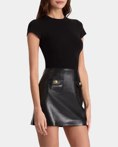 Alice + Olivia Sydney Mix Media Minidress | Thumbnail 3