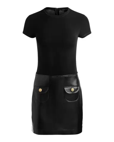 Alice + Olivia Sydney Mix Media Minidress | Thumbnail 1