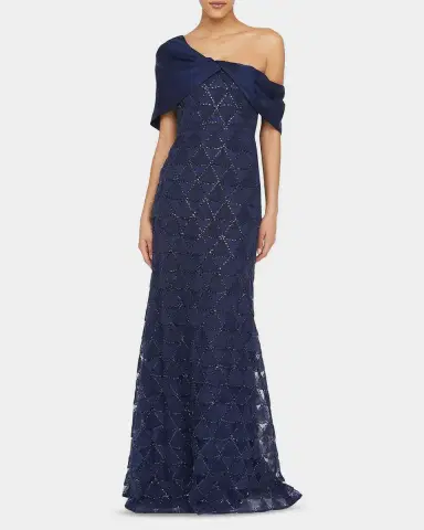 THEIA Anabella Textured Tulle Gown | Thumbnail 2 THEIA Anabella Textured Tulle Gown | Thumbnail 2