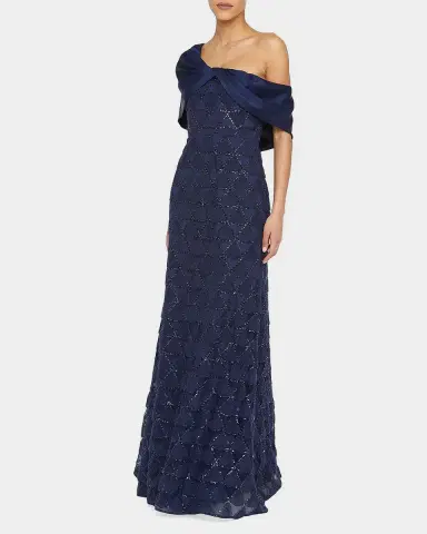 THEIA Anabella Textured Tulle Gown | Thumbnail 4 THEIA Anabella Textured Tulle Gown | Thumbnail 4