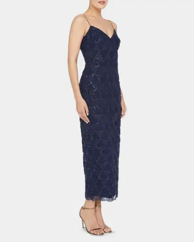Theia Elsy Beaded Tulle Cocktail Dress | Thumbnail 5 Theia Elsy Beaded Tulle Cocktail Dress | Thumbnail 5