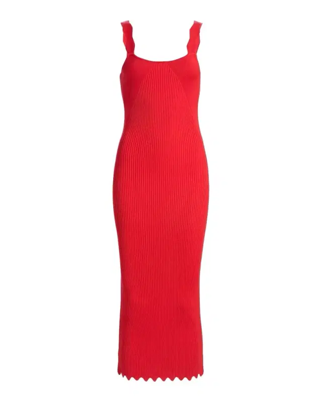 Kira Ribbed Midi-Dress