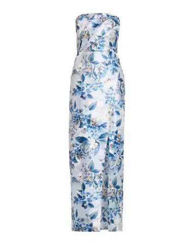 Aidan Mattox Strapless Floral Jacquard Column Gown | Thumbnail 1