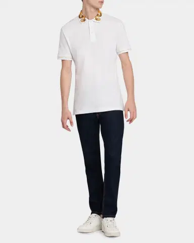 Versace Jeans Couture Barocco Polo T-Shirt | Thumbnail 2 Versace Jeans Couture Barocco Polo T-Shirt | Thumbnail 2