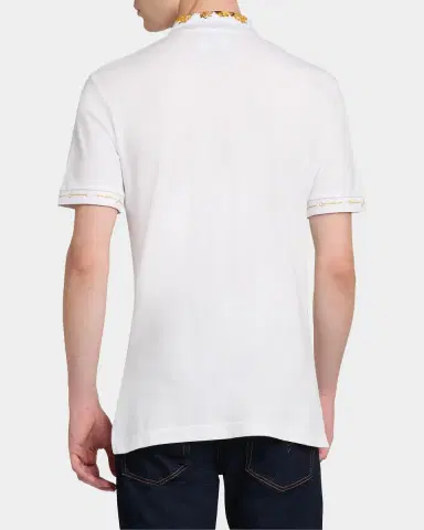 Versace Jeans Couture Barocco Polo T-Shirt | Thumbnail 3 Versace Jeans Couture Barocco Polo T-Shirt | Thumbnail 3