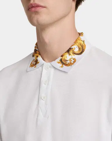 Versace Jeans Couture Barocco Polo T-Shirt | Thumbnail 5 Versace Jeans Couture Barocco Polo T-Shirt | Thumbnail 5
