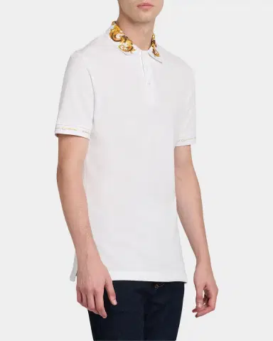 Versace Jeans Couture Barocco Polo T-Shirt | Thumbnail 6 Versace Jeans Couture Barocco Polo T-Shirt | Thumbnail 6