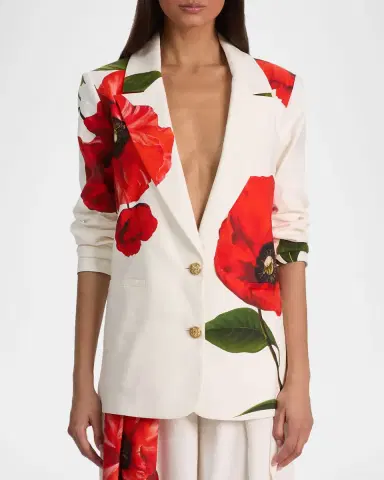 ALICE + OLIVIA Elna Slim Longline Blazer | Thumbnail 4 ALICE + OLIVIA Elna Slim Longline Blazer | Thumbnail 4