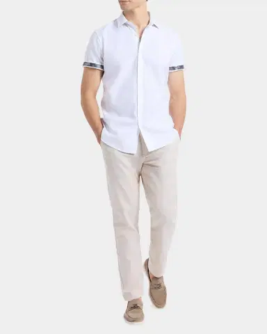 Robert Graham Sutton Solid Linen-Cotton Shirt | Thumbnail 2 Robert Graham Sutton Solid Linen-Cotton Shirt | Thumbnail 2
