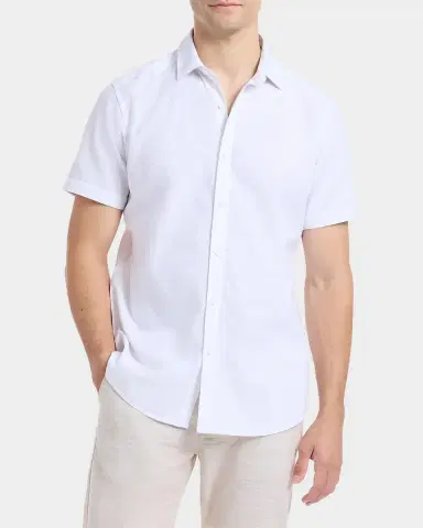 Robert Graham Sutton Solid Linen-Cotton Shirt | Thumbnail 4 Robert Graham Sutton Solid Linen-Cotton Shirt | Thumbnail 4