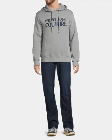 Versace Jeans Couture Logo Cotton Hoodie | Thumbnail 2 Versace Jeans Couture Logo Cotton Hoodie | Thumbnail 2