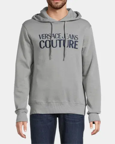 Versace Jeans Couture Logo Cotton Hoodie | Thumbnail 4 Versace Jeans Couture Logo Cotton Hoodie | Thumbnail 4