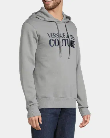 Versace Jeans Couture Logo Cotton Hoodie | Thumbnail 6 Versace Jeans Couture Logo Cotton Hoodie | Thumbnail 6