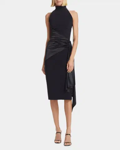 Chiara Boni La Petite Robe Satin Sash Sheath Dress | Thumbnail 3