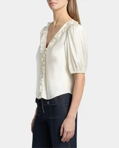 Cinq à Sept Seraphina Ruffle Blouse | Thumbnail 7 Cinq à Sept Seraphina Ruffle Blouse | Thumbnail 7