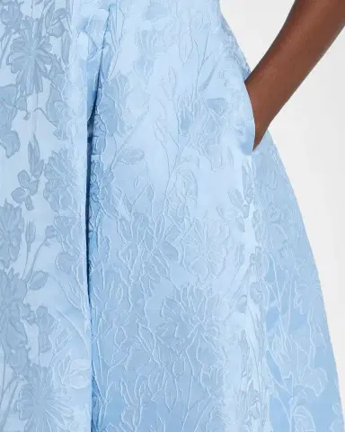 SACHIN & BABI Hanna Pleated Floral Jacquard Midi Dress | Thumbnail 5 SACHIN & BABI Hanna Pleated Floral Jacquard Midi Dress | Thumbnail 5