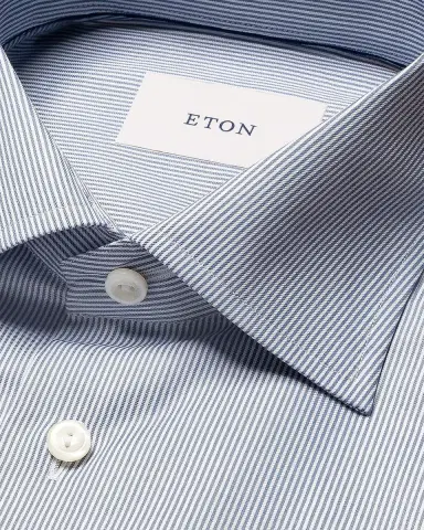 Eton Striped Twill Contemporary-Fit Dress Shirt | Thumbnail 7 Eton Striped Twill Contemporary-Fit Dress Shirt | Thumbnail 7