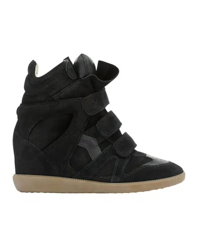 Bekett Leather & Suede High-Top Platform Sneakers