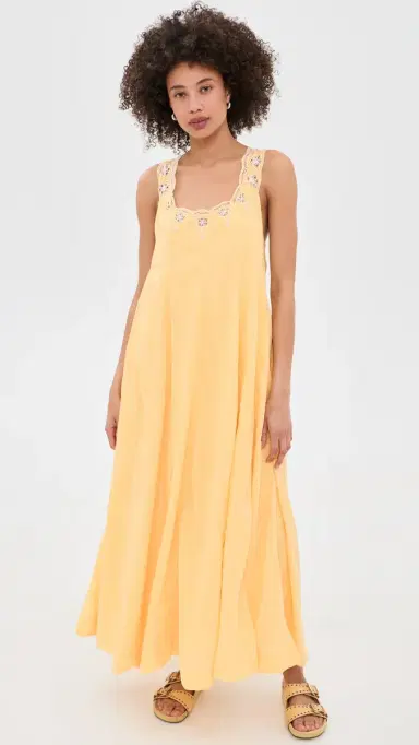 Free People To The Moon Maxi Dress Golden Haze M | Thumbnail 2