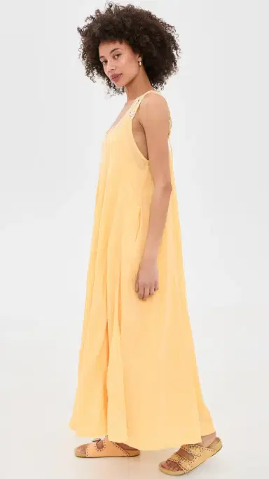 Free People To The Moon Maxi Dress Golden Haze M | Thumbnail 4