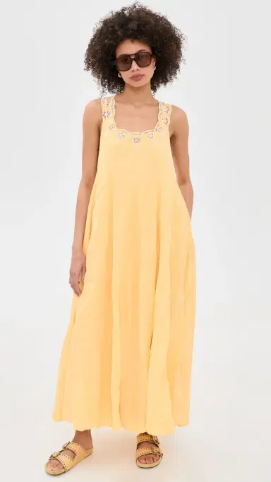 Free People To The Moon Maxi Dress Golden Haze M | Thumbnail 5