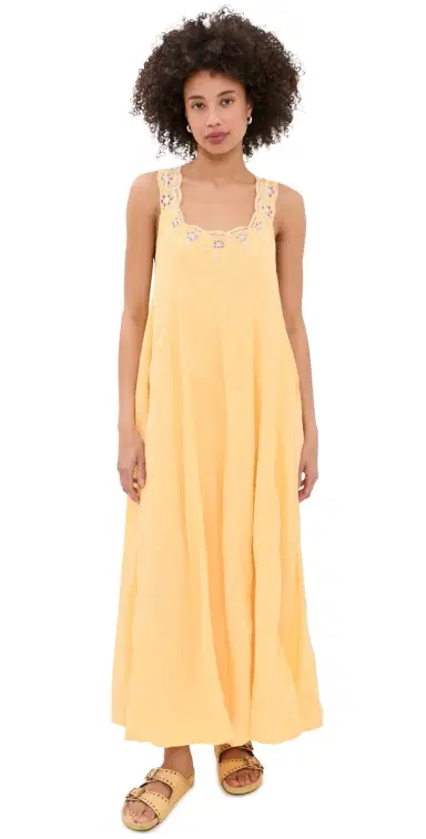 Free People To The Moon Maxi Dress Golden Haze M | Thumbnail 1