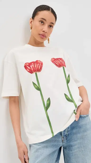 FARM Rio Tropical Rose Big T-Shirt Off-White | Thumbnail 2 FARM Rio Tropical Rose Big T-Shirt Off-White | Thumbnail 2