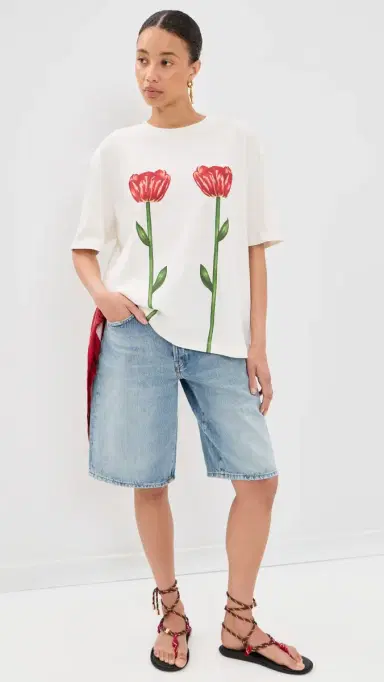 FARM Rio Tropical Rose Big T-Shirt Off-White | Thumbnail 5 FARM Rio Tropical Rose Big T-Shirt Off-White | Thumbnail 5