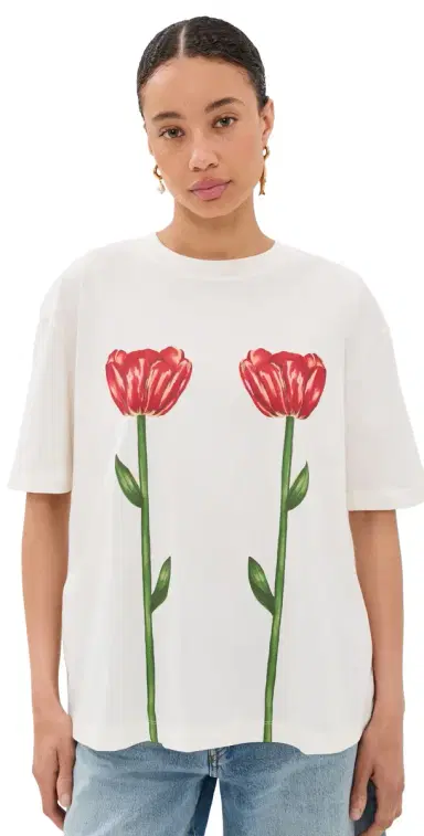 FARM Rio Tropical Rose Big T-Shirt Off-White | Thumbnail 1 FARM Rio Tropical Rose Big T-Shirt Off-White | Thumbnail 1