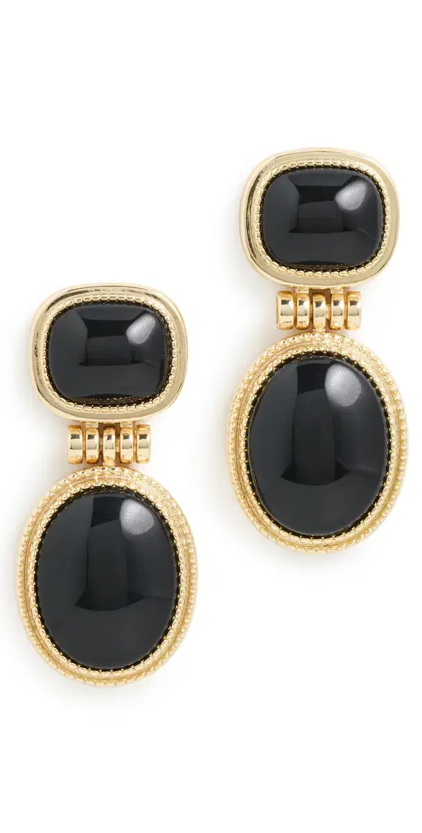 Luv Aj The Midnight Mesa Drop Stud Earrings Gold One Size