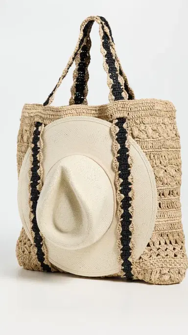BTB Los Angeles Chapeu Tote Natural/Black One Size | Thumbnail 6 BTB Los Angeles Chapeu Tote Natural/Black One Size | Thumbnail 6