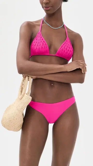 PQ Swim Basic Ruched Bikini Bottoms Petunia | Thumbnail 4
