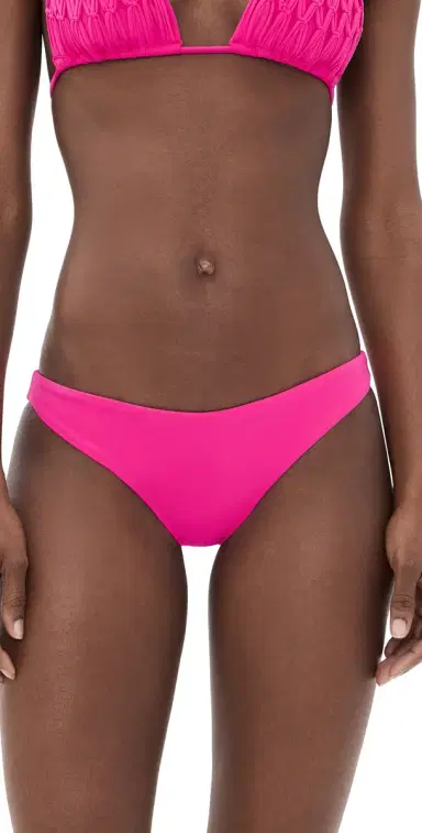 PQ Swim Basic Ruched Bikini Bottoms Petunia | Thumbnail 1