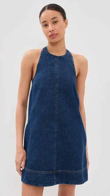 ALIGNE Sandy Denim Mini Dress Mid Blue | Thumbnail 2