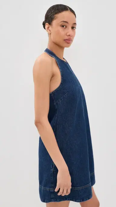 ALIGNE Sandy Denim Mini Dress Mid Blue | Thumbnail 4