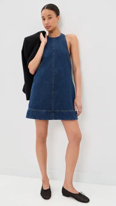 ALIGNE Sandy Denim Mini Dress Mid Blue | Thumbnail 5
