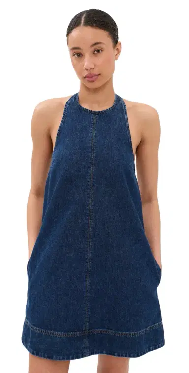 ALIGNE Sandy Denim Mini Dress Mid Blue | Thumbnail 1