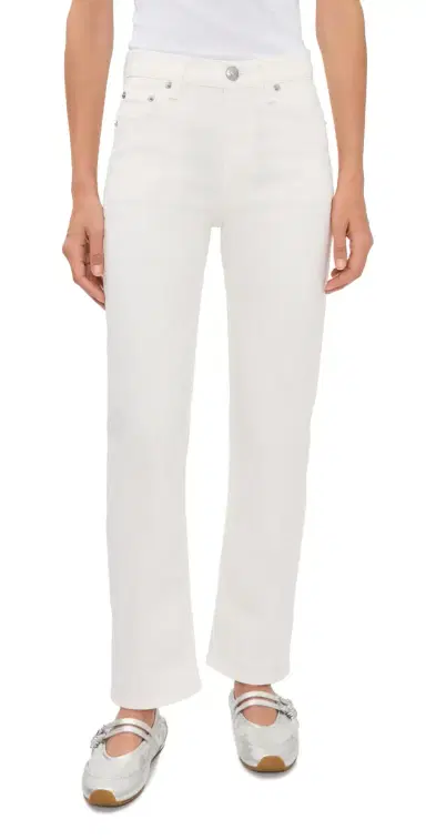 rag & bone Harlow Ankle Straight Jeans White | Thumbnail 1