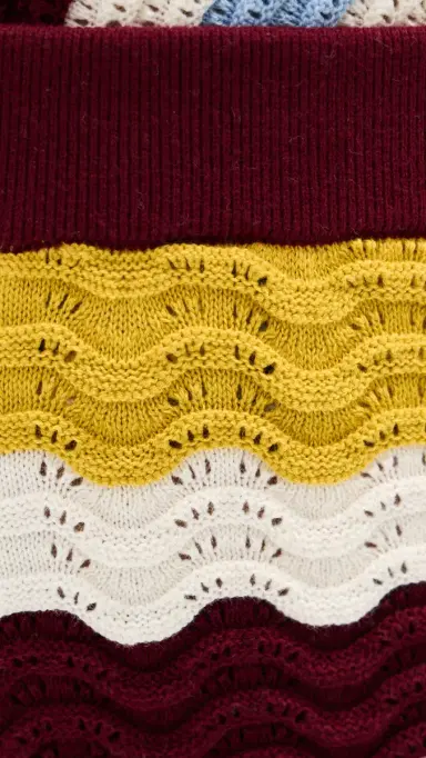 LE BOP Orla Wavy tripe Shorts Citrine tripe | Thumbnail 6