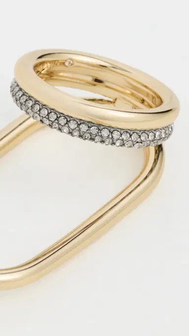 Demarson Farah Hand Ring Gold/Gunmetal/Crystal One Size | Thumbnail 4 Demarson Farah Hand Ring Gold/Gunmetal/Crystal One Size | Thumbnail 4