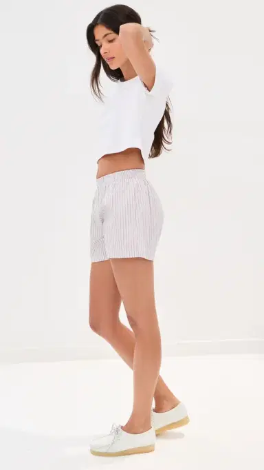 LE BOP Cecilia Shorts Grey tripe | Thumbnail 4